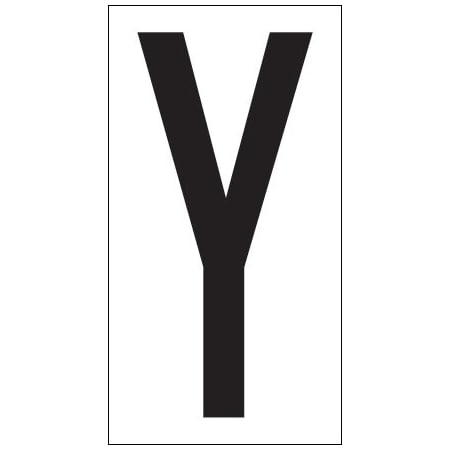 Bsc Preferred 3-1/2'' ''Y'' Vinyl Warehouse Letter Labels, 50PK BUY00021749